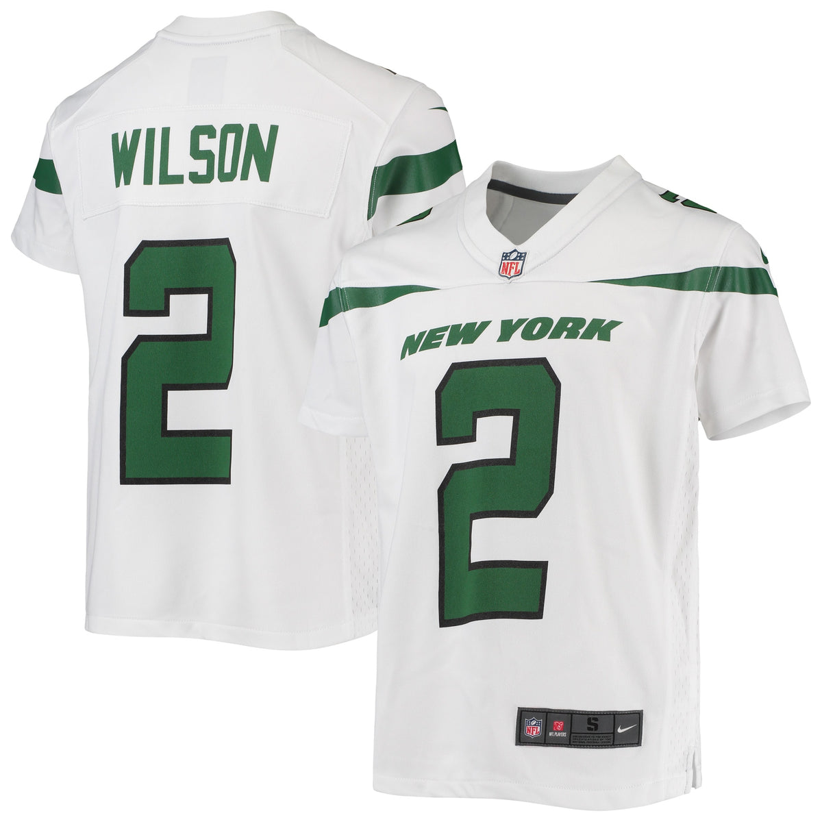 Zach Wilson New York Jets Nike Youth Game Jersey White