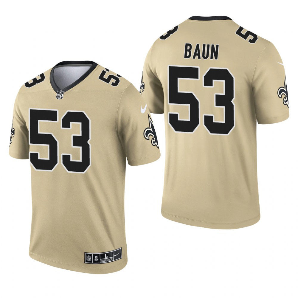 Zack Baun New Orleans Saints Gold Jersey Inverted Legend Men's