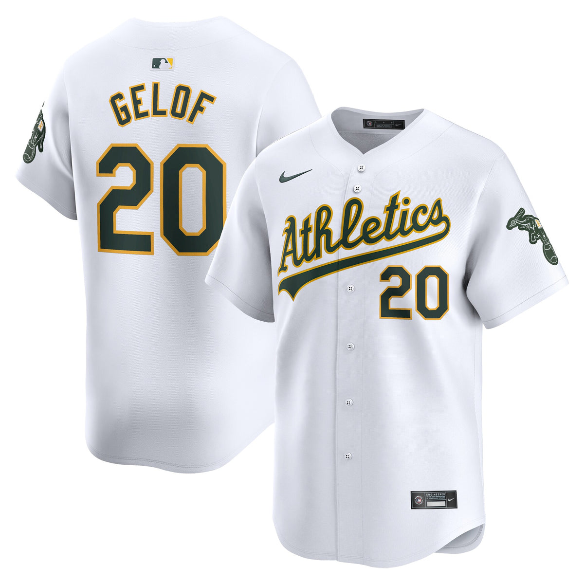 Zack Gelof Oakland Athletics Nike Home Limited Player Jersey White