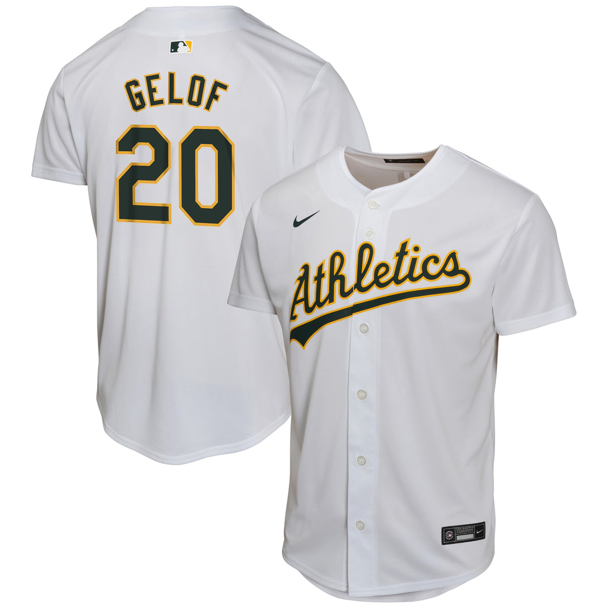 Zack Gelof Oakland Athletics Nike Youth Home Game Player Jersey Gray