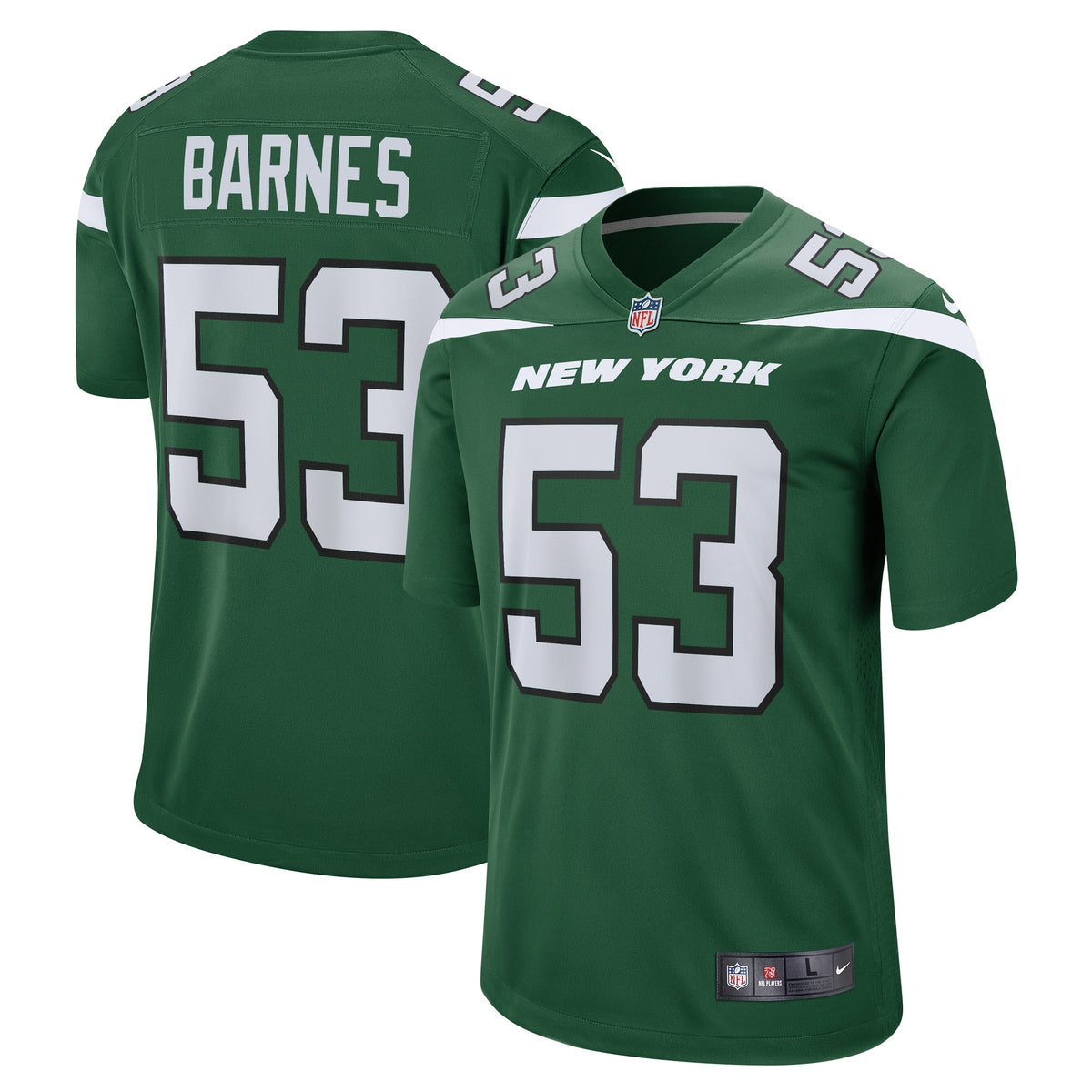 Zaire Barnes New York Jets Nike Game Jersey Gotham Green