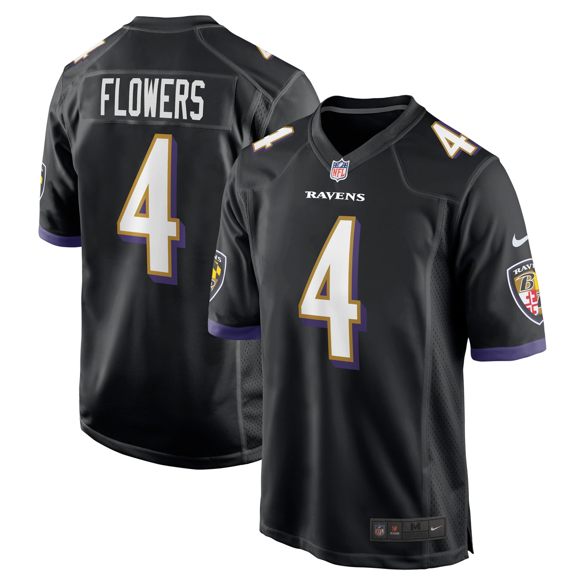 Zay Flowers Baltimore Ravens Nike Team Game Jersey Black