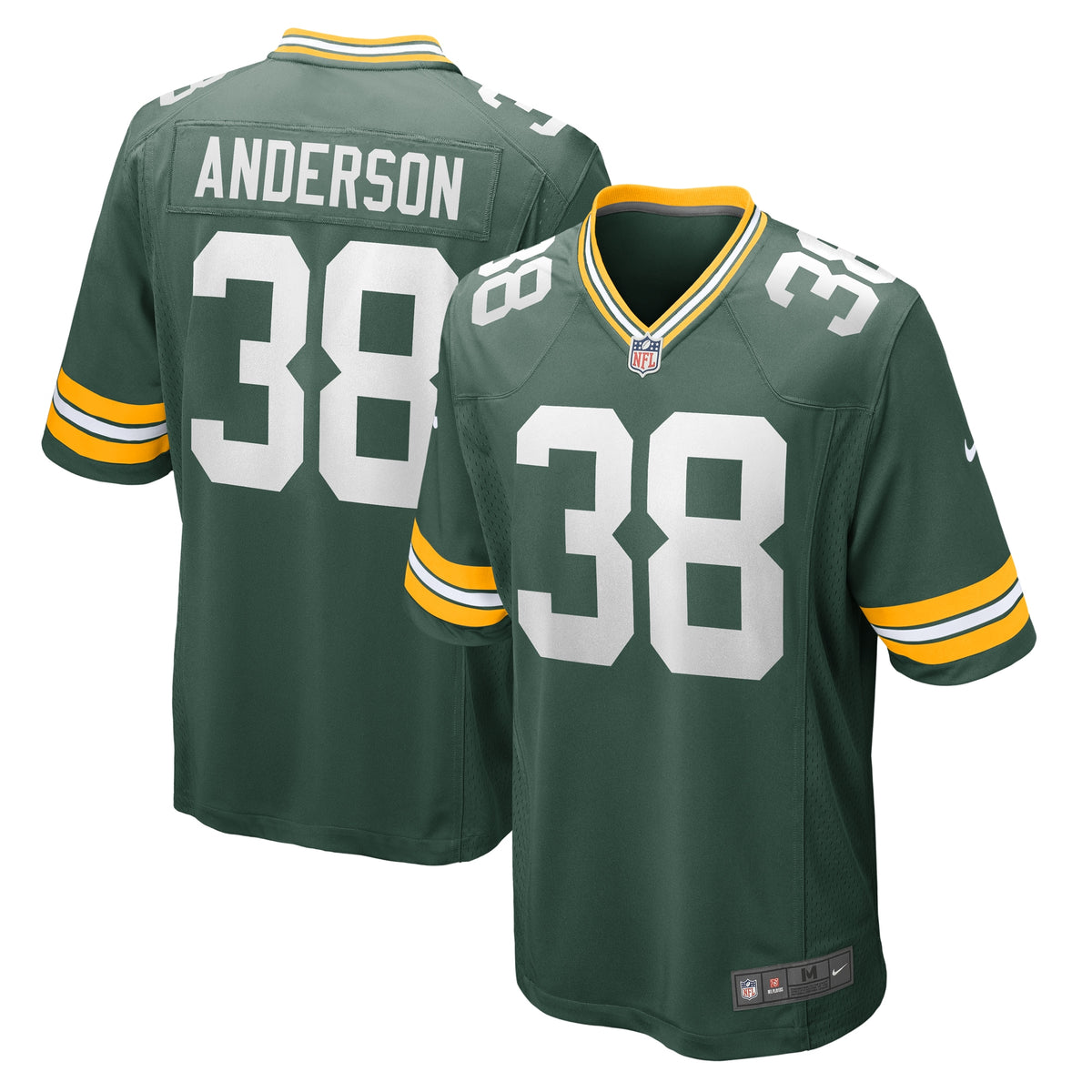 Zayne Anderson Green Bay Packers Nike Team Game Jersey Green