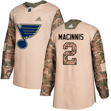 Adidas Blues 2 Al Macinnis Camo Authentic 2017 Veterans Day Stitched Nhl Jersey