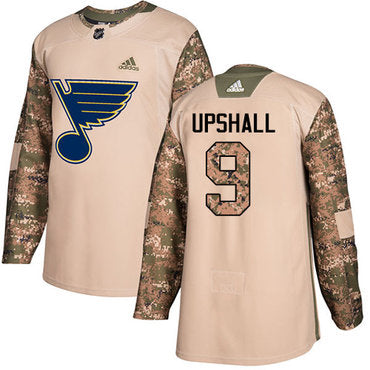 Adidas Blues 9 Scottie Upshall Camo Authentic 2017 Veterans Day Stitched Nhl Jersey