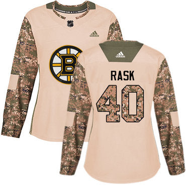 Adidas Boston Bruins 40 Tuukka Rask Camo Authentic 2017 Veterans Day Womens Stitched Nhl Jersey