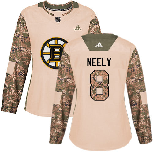Adidas Boston Bruins 8 Cam Neely Camo Authentic 2017 Veterans Day Womens Stitched Nhl Jersey