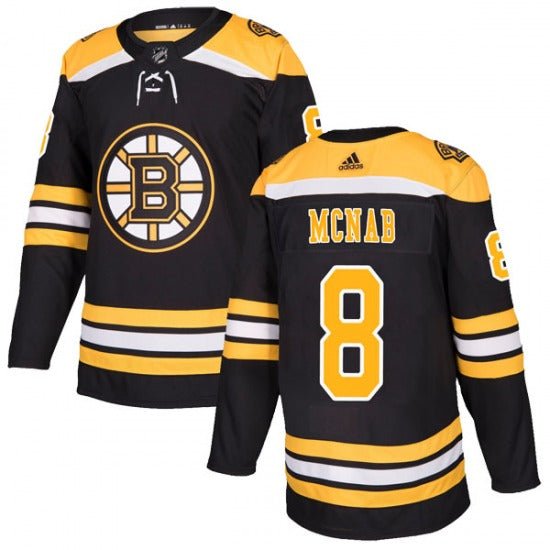Adidas Boston Bruins 8 Peter Mcnab Black Home Authentic Stitched Nhl Jersey