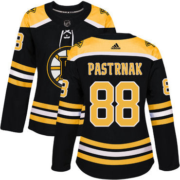 Adidas Boston Bruins 88 David Pastrnak Black Home Authentic Womens Stitched Nhl Jersey