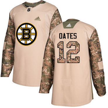Adidas Bruins 12 Adam Oates Camo Authentic 2017 Veterans Day Stitched Nhl Jersey