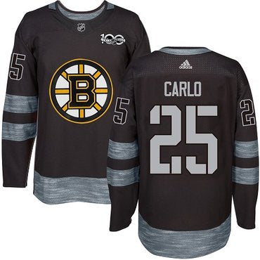 Adidas Bruins 25 Brandon Carlo Black 1917 2017 100th Anniversary Stitched Nhl Jersey
