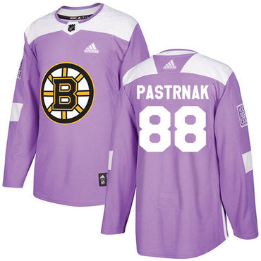 Adidas Bruins 88 David Pastrnak Purple Authentic Fights Cancer Stitched Nhl Jersey