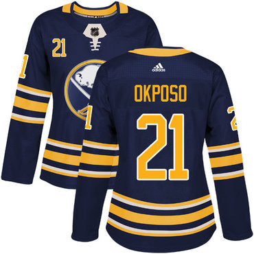 Adidas Buffalo Sabres 21 Kyle Okposo Navy Blue Home Authentic Womens Stitched Nhl Jersey