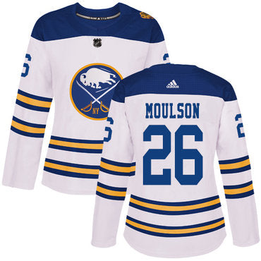 Adidas Buffalo Sabres 26 Matt Moulson White Authentic 2018 Winter Classic Womens Stitched Nhl Jersey
