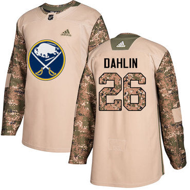 Adidas Buffalo Sabres 26 Rasmus Dahlin Camo Authentic 2017 Veterans Day Stitched Nhl Jersey