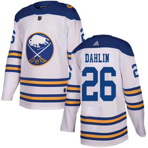 Adidas Buffalo Sabres 26 Rasmus Dahlin White Authentic 2018 Winter Classic Stitched Nhl Jersey
