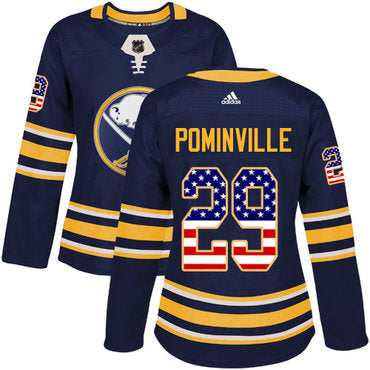 Adidas Buffalo Sabres 29 Jason Pominville Navy Blue Home Authentic Usa Flag Womens Stitched Nhl Jersey