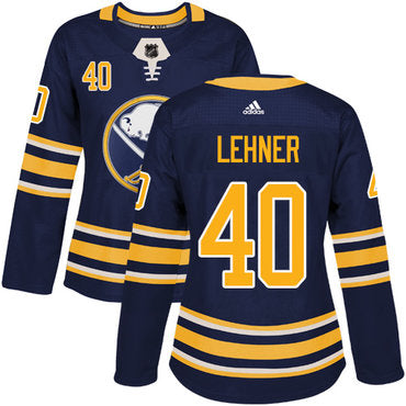 Adidas Buffalo Sabres 40 Robin Lehner Navy Blue Home Authentic Womens Stitched Nhl Jersey