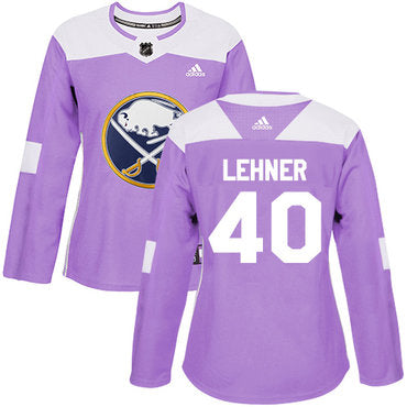 Adidas Buffalo Sabres 40 Robin Lehner Purple Authentic Fights Cancer Womens Stitched Nhl Jersey