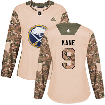 Adidas Buffalo Sabres 9 Evander Kane Camo Authentic 2017 Veterans Day Womens Stitched Nhl Jersey