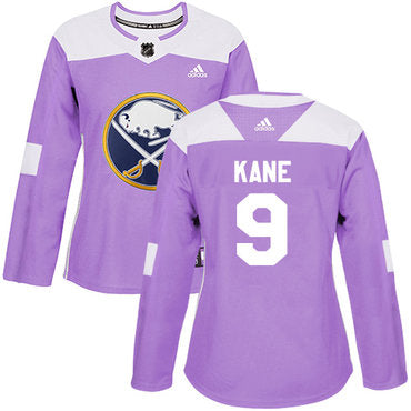 Adidas Buffalo Sabres 9 Evander Kane Purple Authentic Fights Cancer Womens Stitched Nhl Jersey