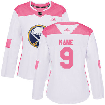 Adidas Buffalo Sabres 9 Evander Kane White Pink Authentic Fashion Womens Stitched Nhl Jersey