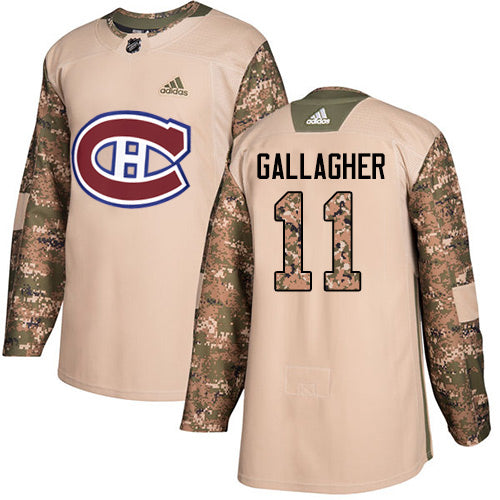 Adidas Canadiens 11 Brendan Gallagher Camo Authentic 2017 Veterans Day Stitched Nhl Jersey