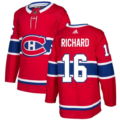Adidas Canadiens 16 Henri Richard Red Home Authentic Stitched Nhl Jersey