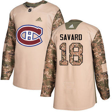 Adidas Canadiens 18 Serge Savard Camo Authentic 2017 Veterans Day Stitched Nhl Jersey