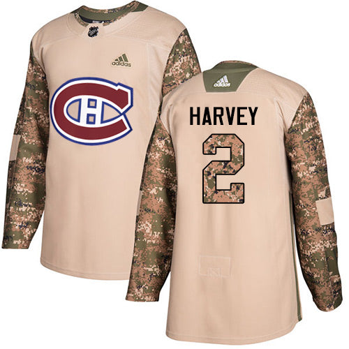 Adidas Canadiens 2 Doug Harvey Camo Authentic 2017 Veterans Day Stitched Nhl Jersey