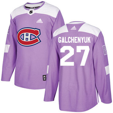 Adidas Canadiens 27 Alex Galchenyuk Purple Authentic Fights Cancer Stitched Nhl Jersey