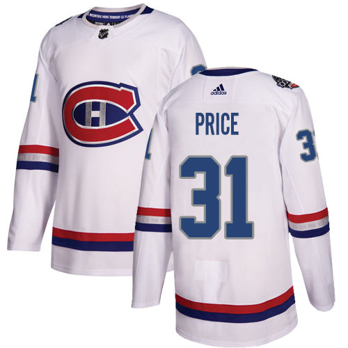 Adidas Canadiens 31 Carey Price White Authentic 2017 100 Classic Stitched Nhl Jersey