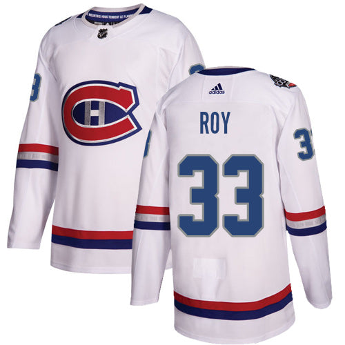 Adidas Canadiens 33 Patrick Roy White Authentic 2017 100 Classic Stitched Nhl Jersey