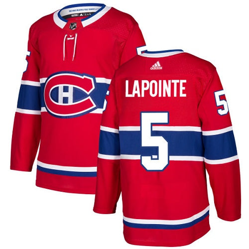 Adidas Canadiens 5 Guy Lapointe Red Home Authentic Stitched Nhl Jersey