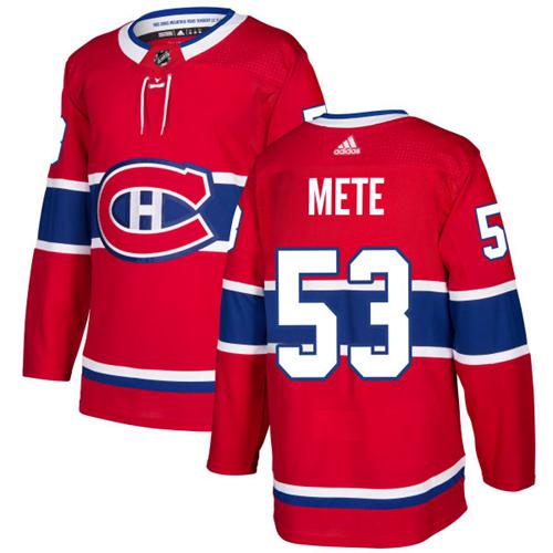 Adidas Canadiens 53 Victor Mete Red Home Authentic Stitched Nhl Jersey