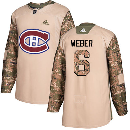Adidas Canadiens 6 Shea Weber Camo Authentic 2017 Veterans Day Stitched Nhl Jersey