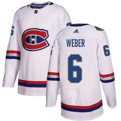 Adidas Canadiens 6 Shea Weber White Authentic 2017 100 Classic Stitched Nhl Jersey