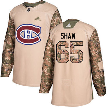 Adidas Canadiens 65 Andrew Shaw Camo Authentic 2017 Veterans Day Stitched Nhl Jersey