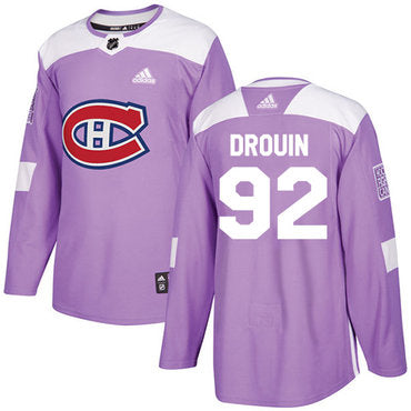 Adidas Canadiens 92 Jonathan Drouin Purple Authentic Fights Cancer Stitched Nhl Jersey