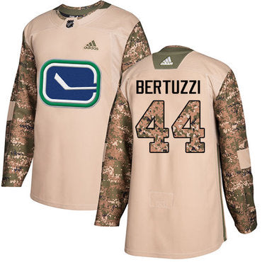 Adidas Canucks 44 Todd Bertuzzi Camo Authentic 2017 Veterans Day Stitched Nhl Jersey