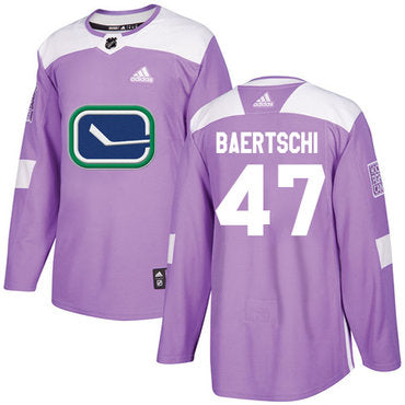Adidas Canucks 47 Sven Baertschi Purple Authentic Fights Cancer Stitched Nhl Jersey