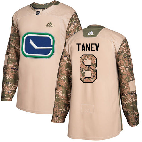 Adidas Canucks 8 Christopher Tanev Camo Authentic 2017 Veterans Day Stitched Nhl Jersey