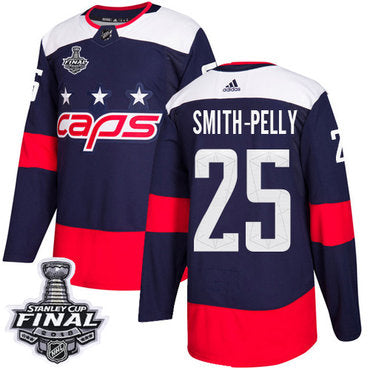 Adidas Capitals 25 Devante Smith pelly Navy Authentic 2018 Stadium Series Stanley Cup Final Stitched Nhl Jersey