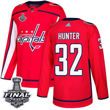 Adidas Capitals 32 Dale Hunter Red Home Authentic 2018 Stanley Cup Final Stitched Nhl Jersey