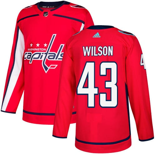 Adidas Capitals 43 Tom Wilson Red Home Authentic Stitched Nhl Jersey
