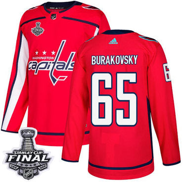 Adidas Capitals 65 Andre Burakovsky Red Home Authentic 2018 Stanley Cup Final Stitched Nhl Jersey