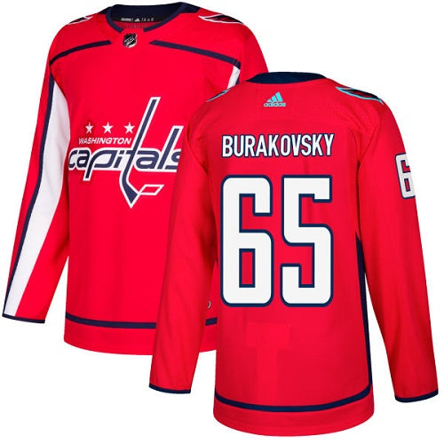 Adidas Capitals 65 Andre Burakovsky Red Home Authentic Stitched Nhl Jersey