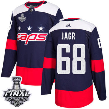 Adidas Capitals 68 Jaromir Jagr Navy Authentic 2018 Stadium Series Stanley Cup Final Stitched Nhl Jersey