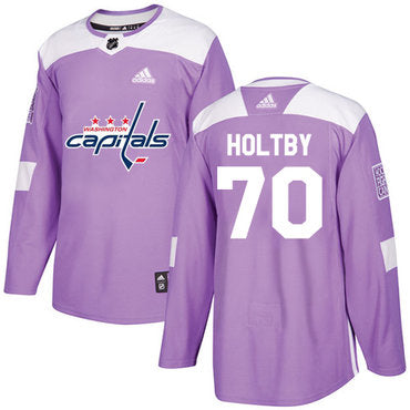Adidas Capitals 70 Braden Holtby Purple Authentic Fights Cancer Stitched Nhl Jersey