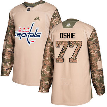 Adidas Capitals 77 Tj Oshie Camo Authentic 2017 Veterans Day Stitched Nhl Jersey
